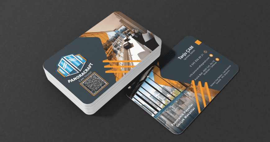 13 Rounded Business Card Maockup